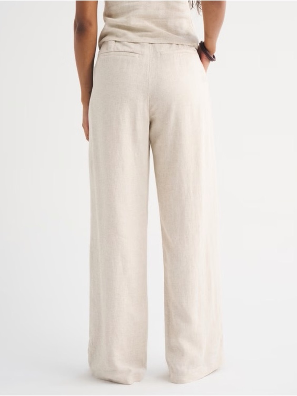 Abercrombie & Fitch Sloane Linen-Blend Wide Leg Pants - Picture 3 of 10